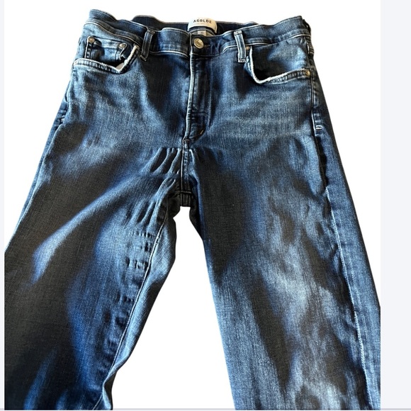 Agolde Sophie Crop Raw Hem Skinny Denim Jeans- 30 - Picture 5 of 13